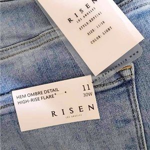 Flared ombré bottom jeans